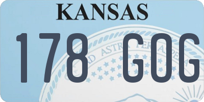 KS license plate 178GOG