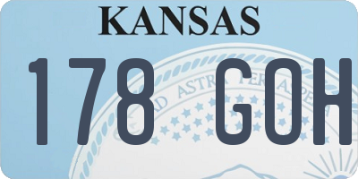 KS license plate 178GOH