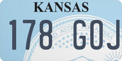 KS license plate 178GOJ