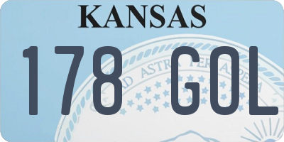 KS license plate 178GOL