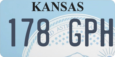 KS license plate 178GPH