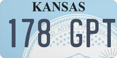 KS license plate 178GPT