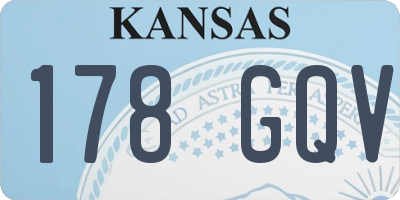 KS license plate 178GQV