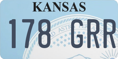 KS license plate 178GRR