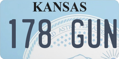 KS license plate 178GUN