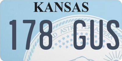 KS license plate 178GUS