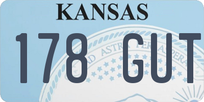 KS license plate 178GUT