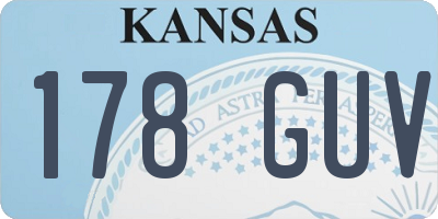 KS license plate 178GUV