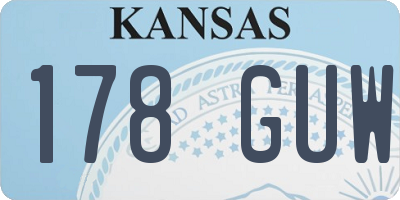 KS license plate 178GUW