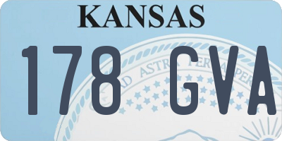 KS license plate 178GVA