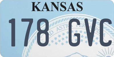KS license plate 178GVC