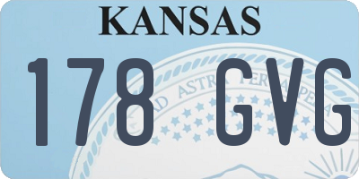 KS license plate 178GVG