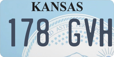 KS license plate 178GVH