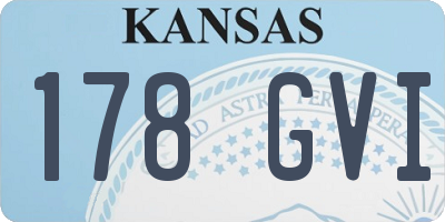 KS license plate 178GVI