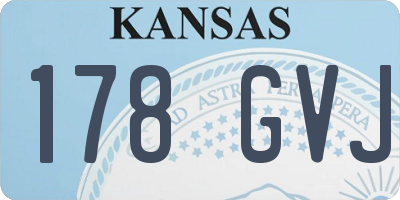 KS license plate 178GVJ