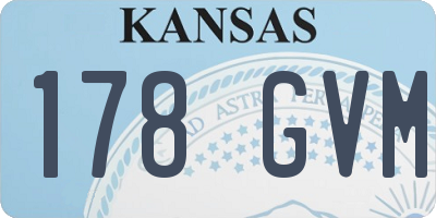 KS license plate 178GVM
