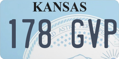 KS license plate 178GVP