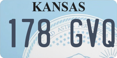 KS license plate 178GVQ