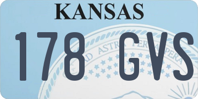 KS license plate 178GVS
