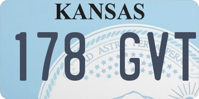 KS license plate 178GVT