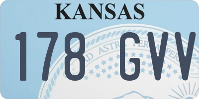 KS license plate 178GVV