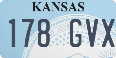 KS license plate 178GVX
