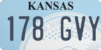 KS license plate 178GVY