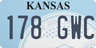 KS license plate 178GWC