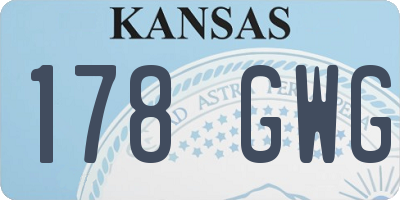 KS license plate 178GWG
