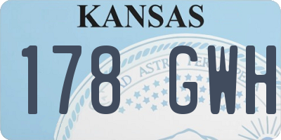KS license plate 178GWH