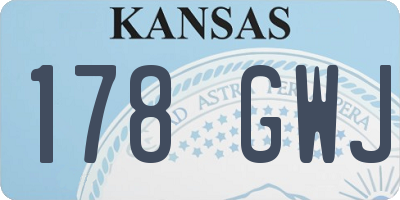 KS license plate 178GWJ
