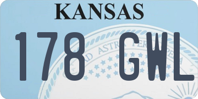 KS license plate 178GWL