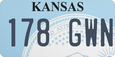 KS license plate 178GWN