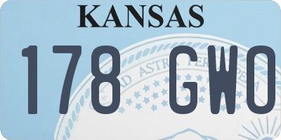 KS license plate 178GWO
