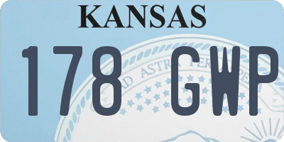 KS license plate 178GWP