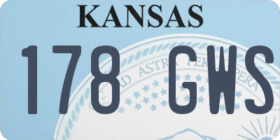 KS license plate 178GWS