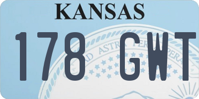 KS license plate 178GWT