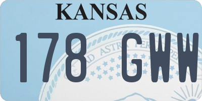 KS license plate 178GWW