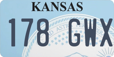 KS license plate 178GWX