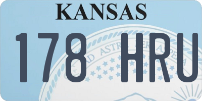 KS license plate 178HRU