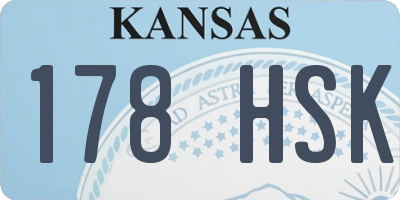 KS license plate 178HSK