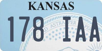 KS license plate 178IAA