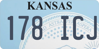 KS license plate 178ICJ