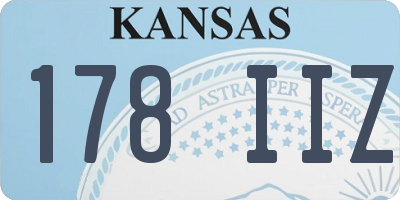 KS license plate 178IIZ