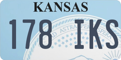 KS license plate 178IKS