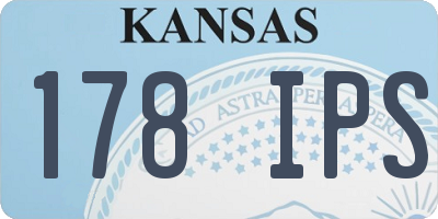 KS license plate 178IPS