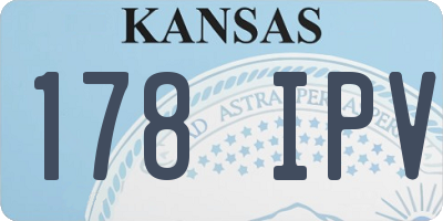 KS license plate 178IPV