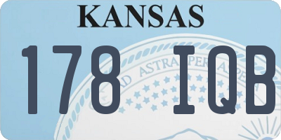 KS license plate 178IQB