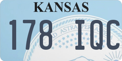 KS license plate 178IQC