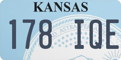 KS license plate 178IQE